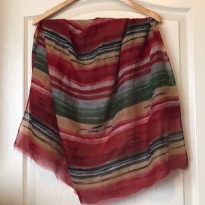 Multi colored sheer scarf